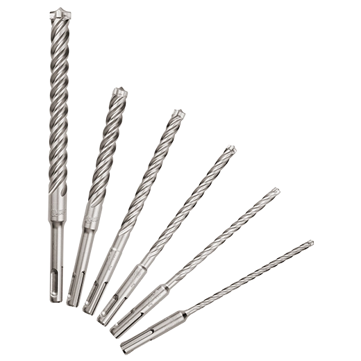 Kit de brocas sds MAX 3/16", 1/4", 5/16", 3/8", 1/2" y 5/8"
