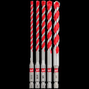 Juego de 5 piezas brocas con punta de carburo