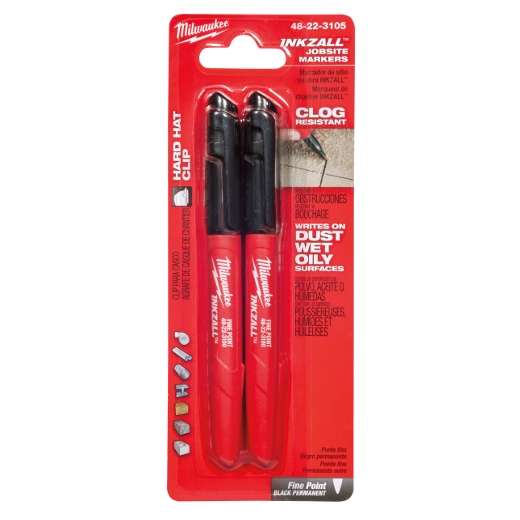 Marcadores punto fino color negro inkzall® 2 pzas
