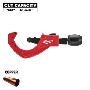 Cortador de tubos de corte de  2-1/2" con ajuste rápido