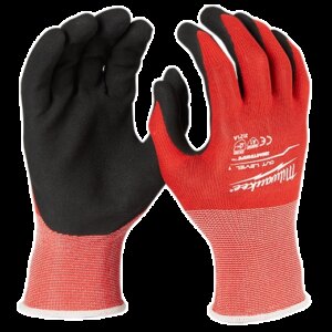 Guantes anticorte nivel 1 bañados en nitrilo s