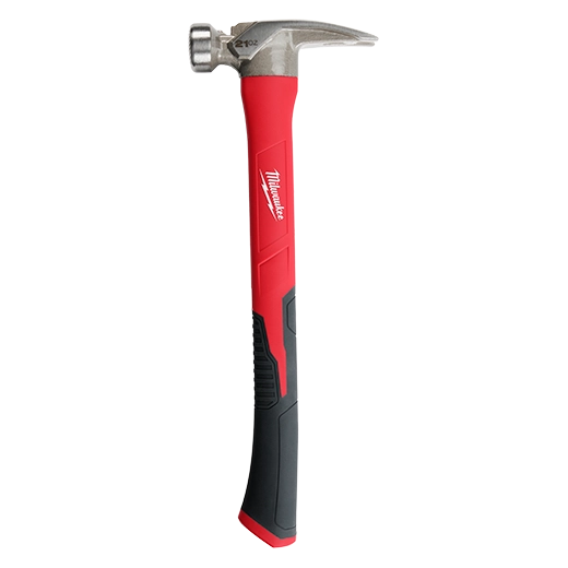 Martillo con mango de polímero/fibra de vidrio con cara lisa de 21 oz