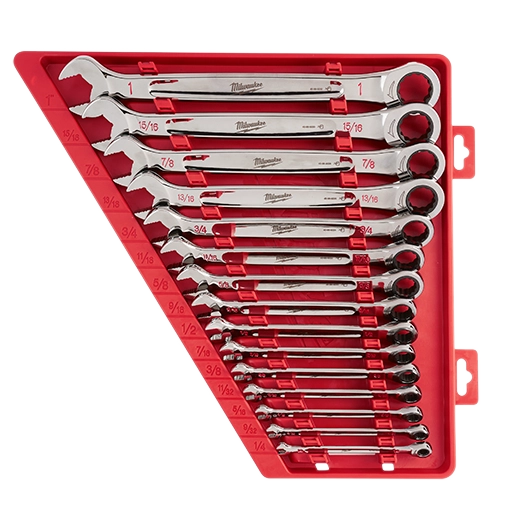 Llaves de trinquete de combinación sae 15 pzas