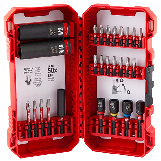 Juego de 26 piezas puntas phillips, planas, torx, cuadradas, sockets, dados