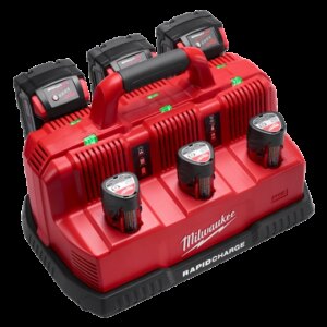 Cargador multivoltaje carga rapida hasta 6 baterias simultaneas m12™ m18™