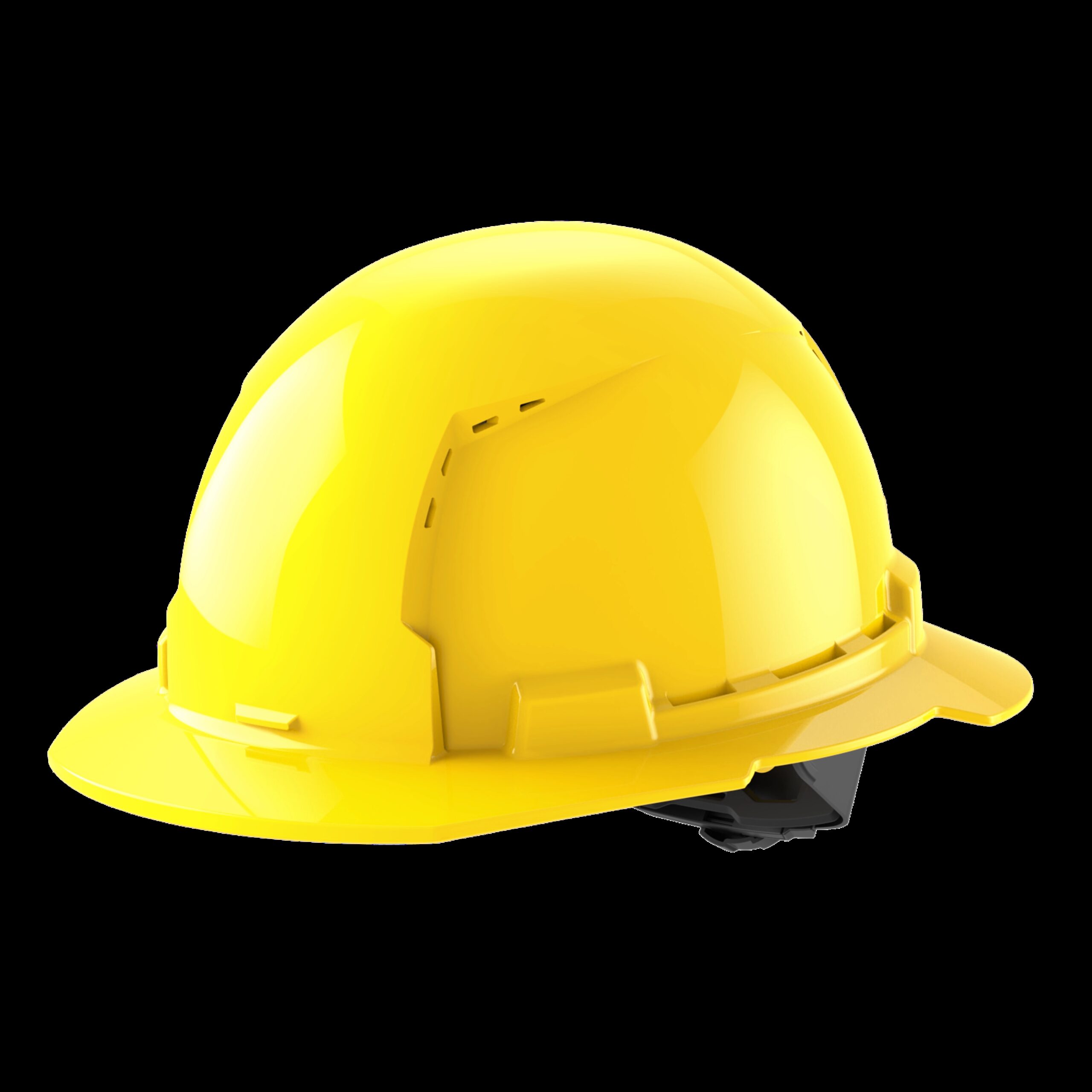 Casco con ventilación de ala completa con perno clase c-amarillo