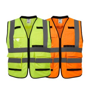 Chaleco premium de seguridad alta visibiidad naranja ch/m