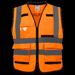 Chaleco premium de seguridad alta visibiidad naranja g/xg