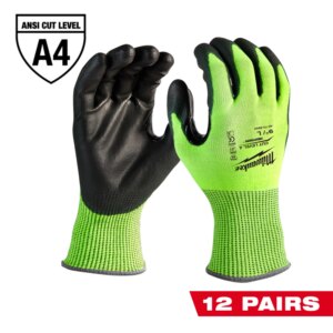 Guantes anticorte  nivel 4 con recubrimiento de poliuretano ultra reflejante xg