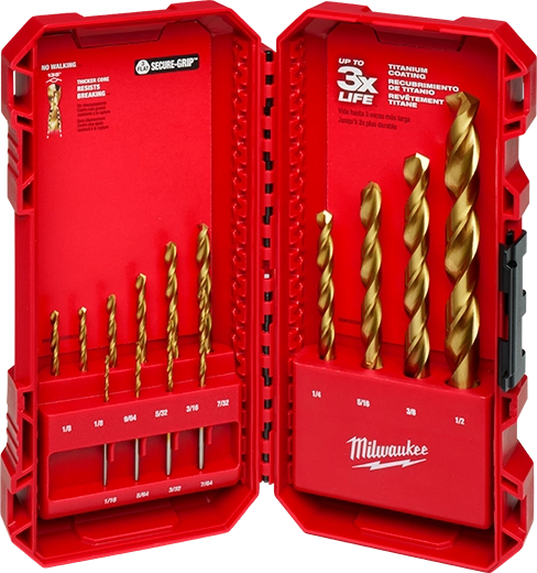 Juego de brocas thunderbolt titanium