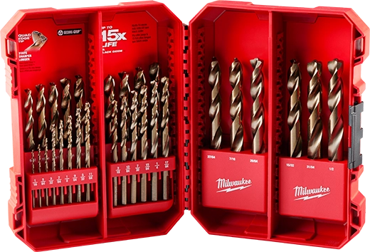 Juego de brocas de cobalto red helix 29 piezas