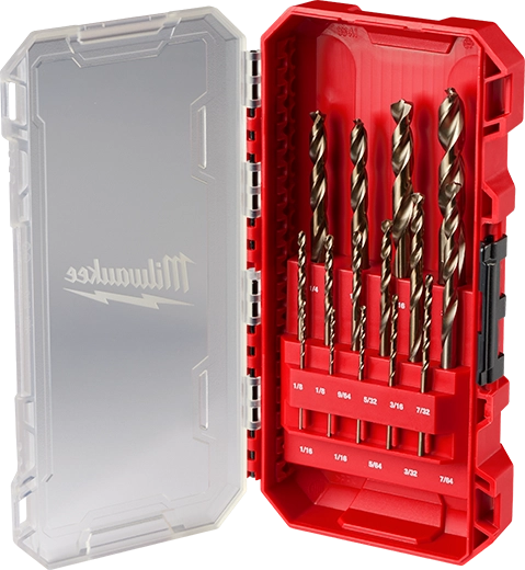 Set de brocas de cobalto shockwave red helix de 15 piezas