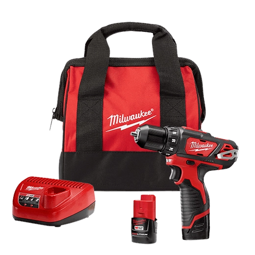 Taladro de 3/8" m12™ con carbones 12 voltios ion de litio C/2 baterías de cp 1.5 amp C/cargador (kit)