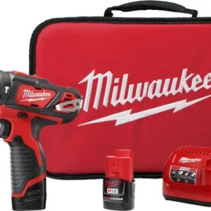 Kit inalámbrico de 1 herramienta rotomartillo de 3/8" m12™ con carbones 12 voltios ion de litio con dos baterías cp 1.5 amp + cargador + estuche de almacenaje