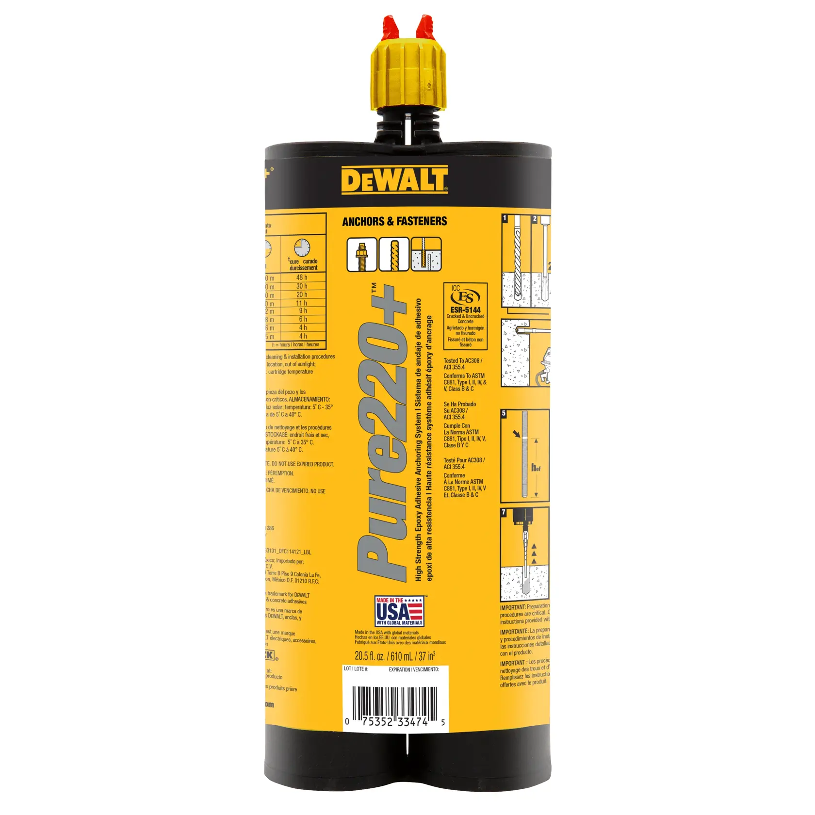 Adhesivo Inyectable Epóxico PURE220+ 20.5oz