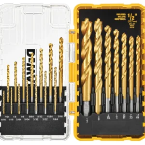 Titanium pilot point drill bit set 21