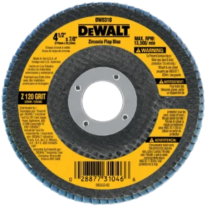 4-1/2 x 7/8 120 grit flap disc t29 zirc