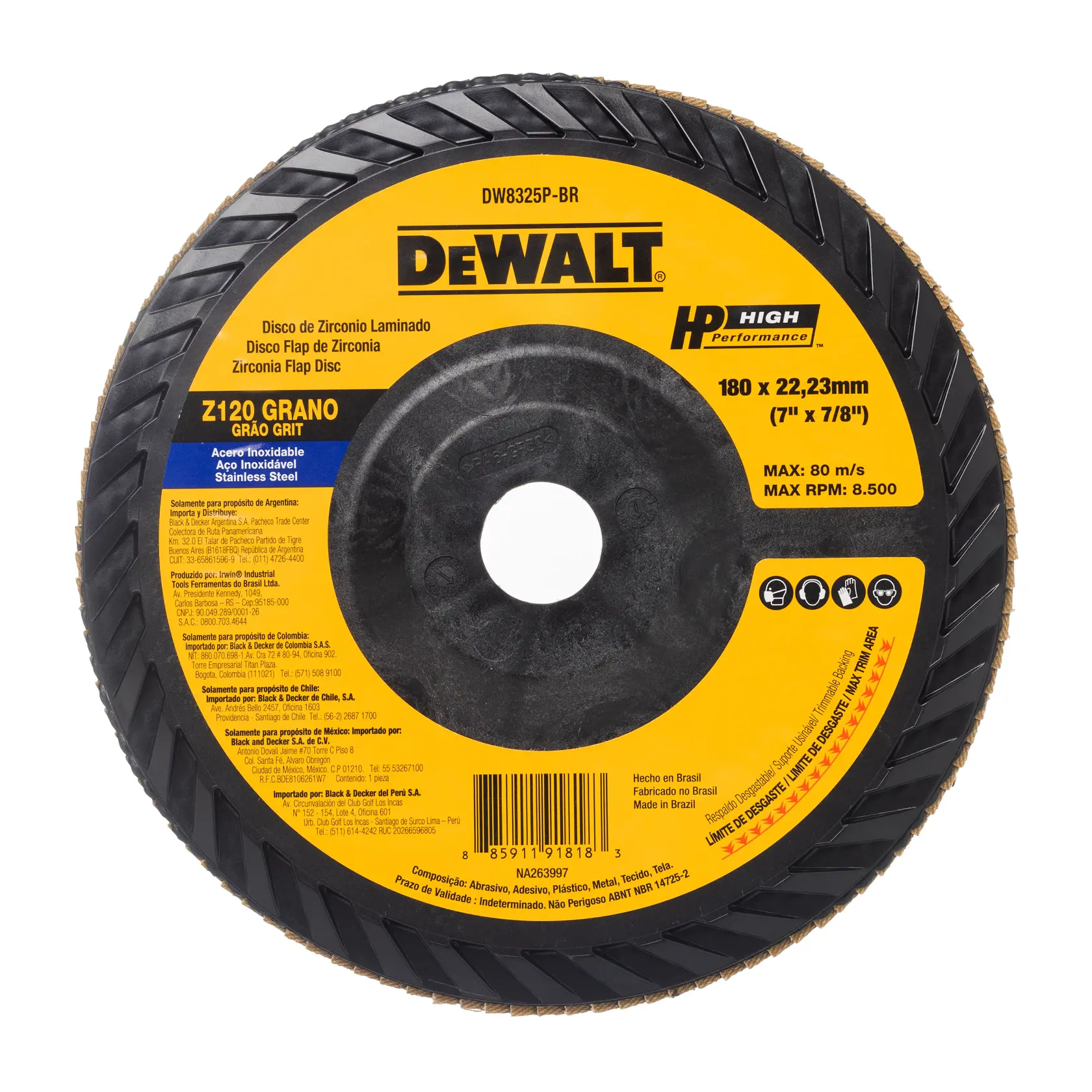7 x 7/8 120g flap disc t27 trim zirc