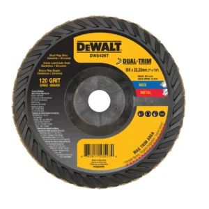 7"x7/8" 120 grit dual-trim flap disc