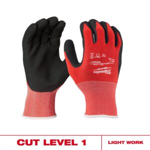 Guantes anticorte nivel 1 bañados en nitrilo xxl