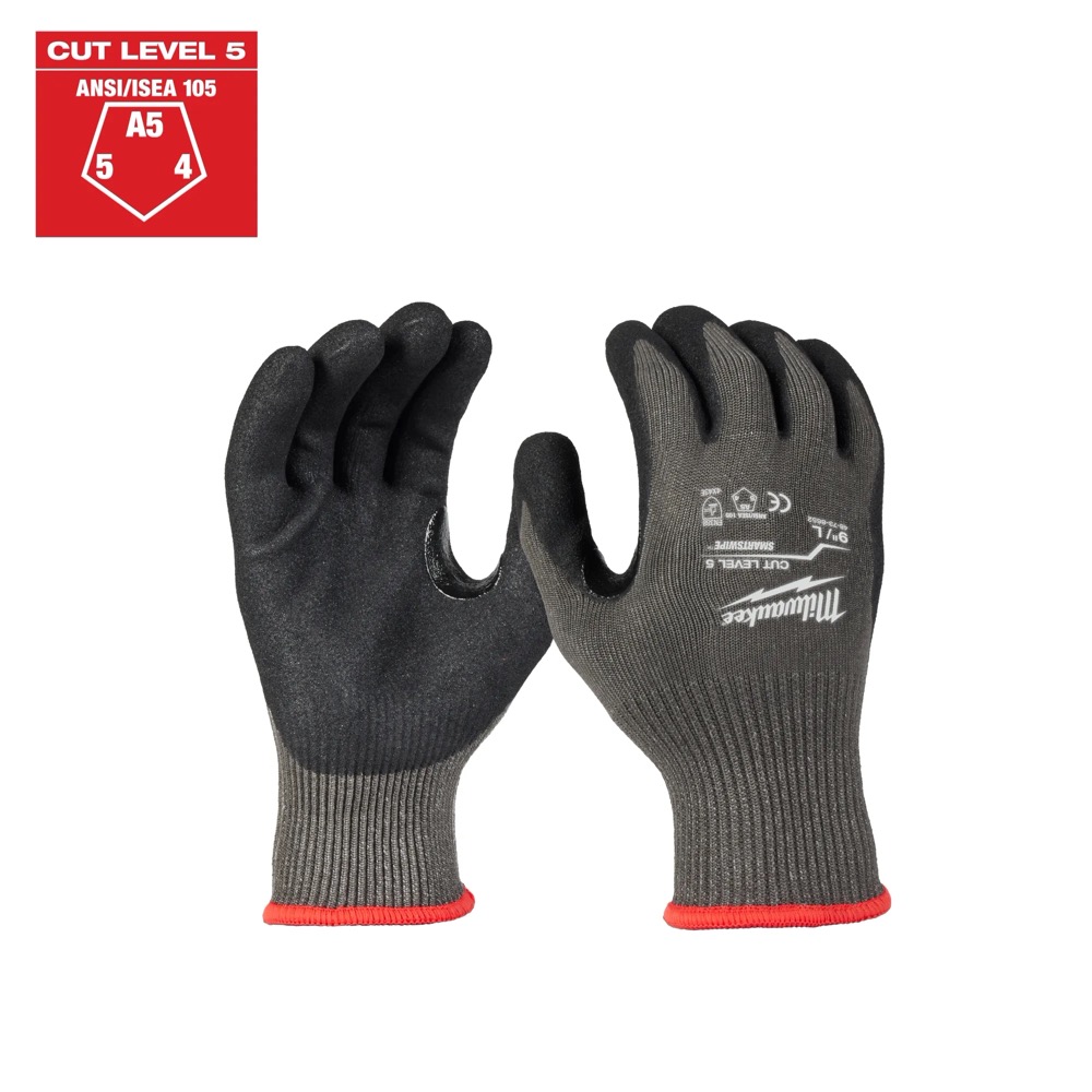 Guantes anticorte nivel 5 bañados en nitrilo m
