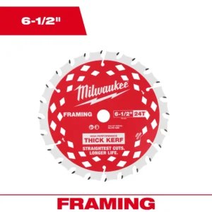 (5) 6-1/2" 24t hojas de corte de madera para sierra circular
