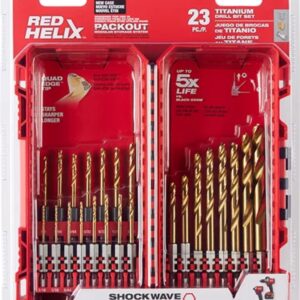 Juego de brocas de titanio shockwave 23 piezas