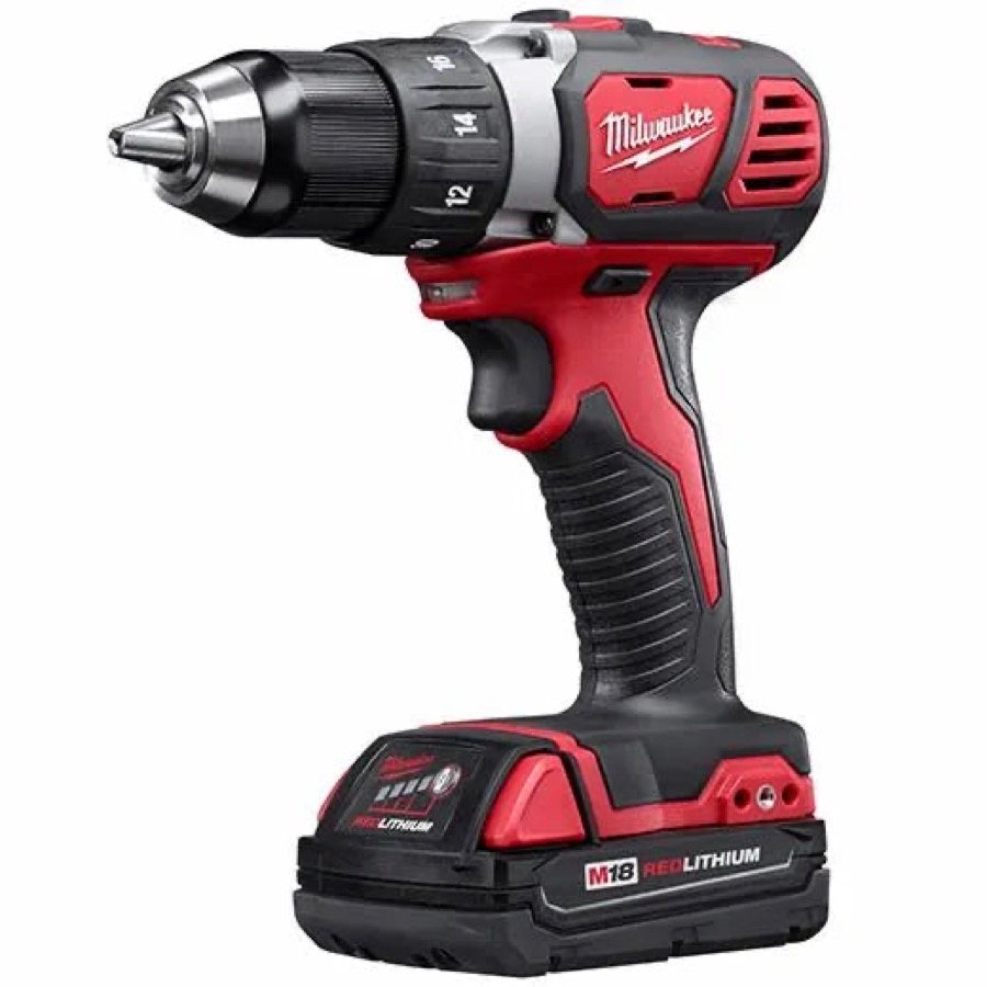 Kit inalámbrico de 1 herramienta taladro de 1/2'' m18™ con carbones 18 voltios ion de litio con dos baterías compactas de 1.5 amp + cargador + estuche de almacenaje