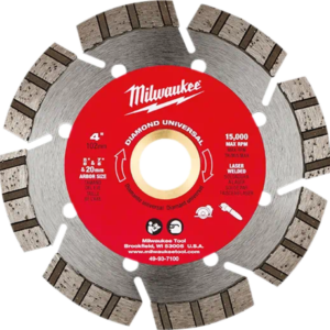 Disco diamantado universal turbo-segmentado de 4"