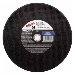 Disco abrasivo p/ corte metal 12 x 1/8"", oxido aluminio, orificio flecha 1", a24r, 6360 rpm