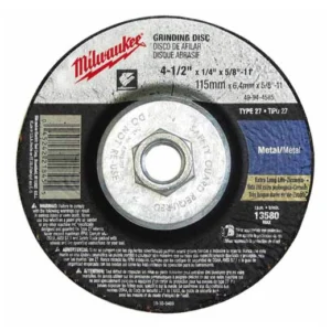 Disco p/ sbaste metal 4-1/2" x 1/4", orificio flecha 5/8"-11, 13580 rpm, za24r, tipo 27