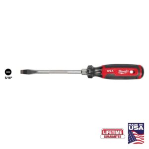 "5/16"" slotted 6"" cushion grip screwdriver (usa)"