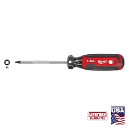 "#2 square 4"" cushion grip screwdriver (usa)"